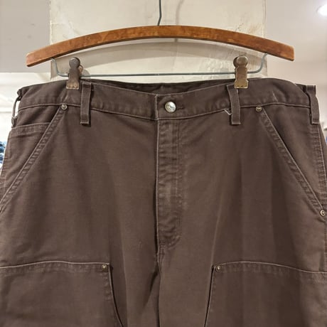 Carhartt　Double Knee Pants　36×30　ダック地　ペインターパンツ　ダブルニー　ワークパンツ　カーハート　ダークブラウン　(S5649)