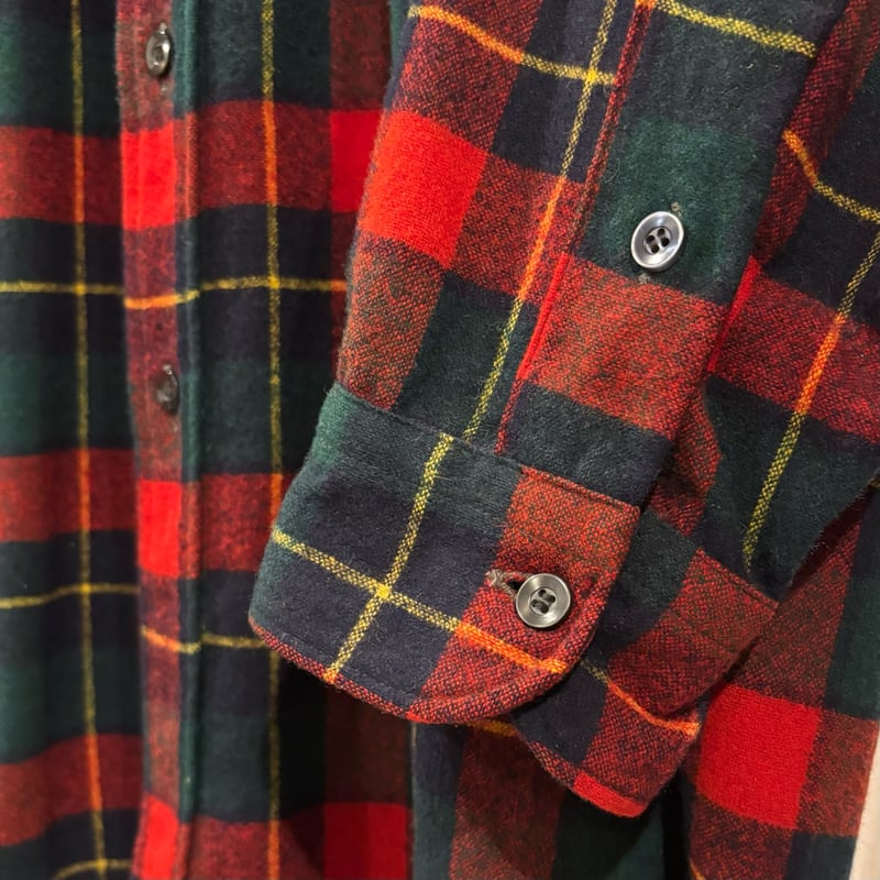 70s PENDLETON L/S ウールシャツ Size 16 ½ USA製 ペンドルトン