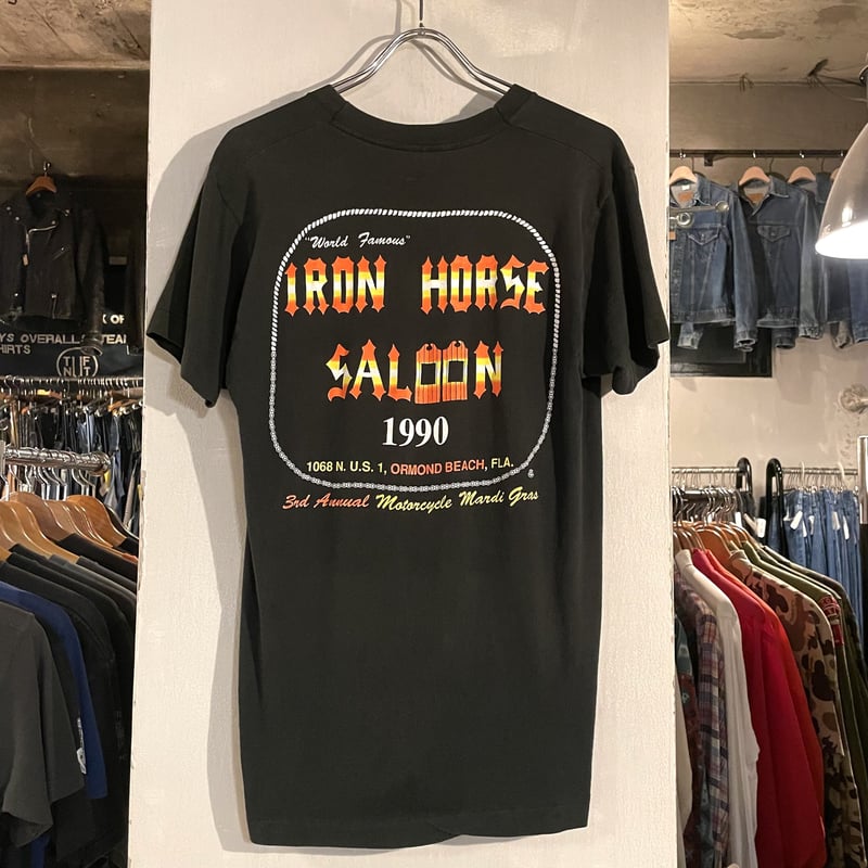 80s FRUIT OF THE LOOM S/S Tシャツ IRON HORSE SALOO