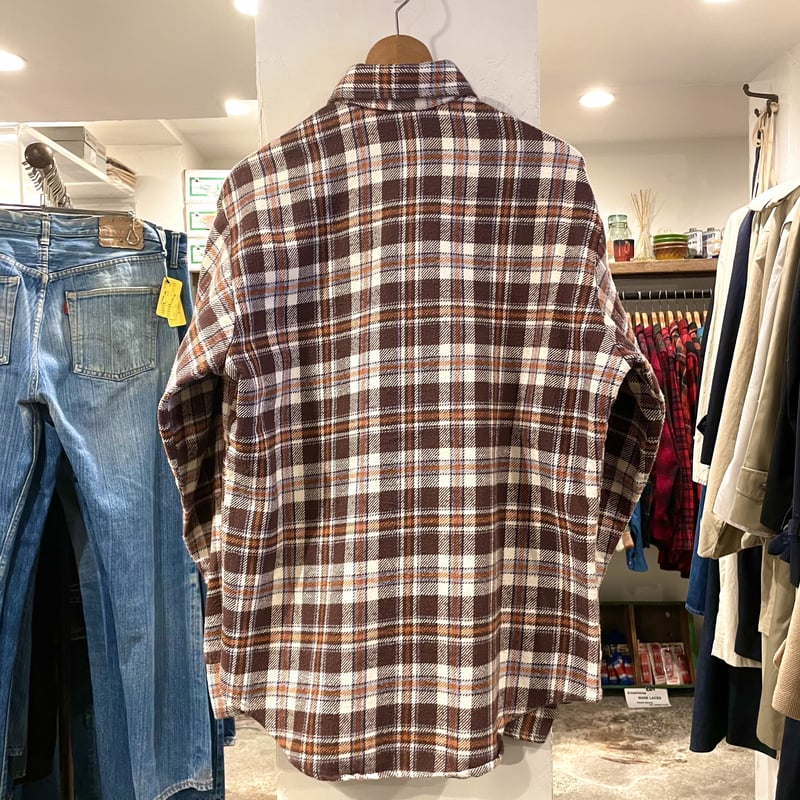 70s BIG MAC フランネルシャツ BIG MAC 70s USA製 チェック柄 ブラウン系 フランネルシャツ