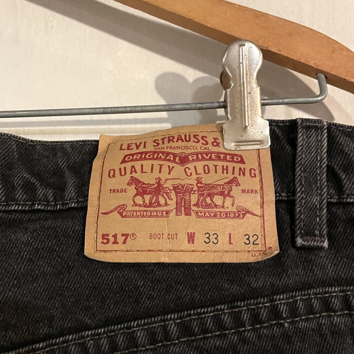 90s Levis 517 ブーツカットデニム ブラック 32×32 USA製 90s Levis 517 ブーツカットデニム ブラック 32×32 USA製