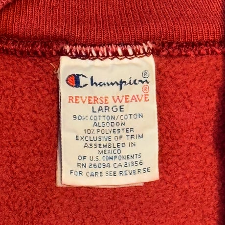 90s　Champion　リバースウィーブ　Reverse Weave　Size L　目あり　刺繡タグ　チャンピオン　(S4958)