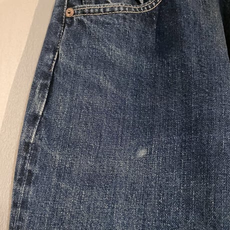 70s　Levi's 501　Big E　28×28　リーバイス　デニムパンツ　ボタン裏6　ヴィンテージデニム　赤耳　(S3085)