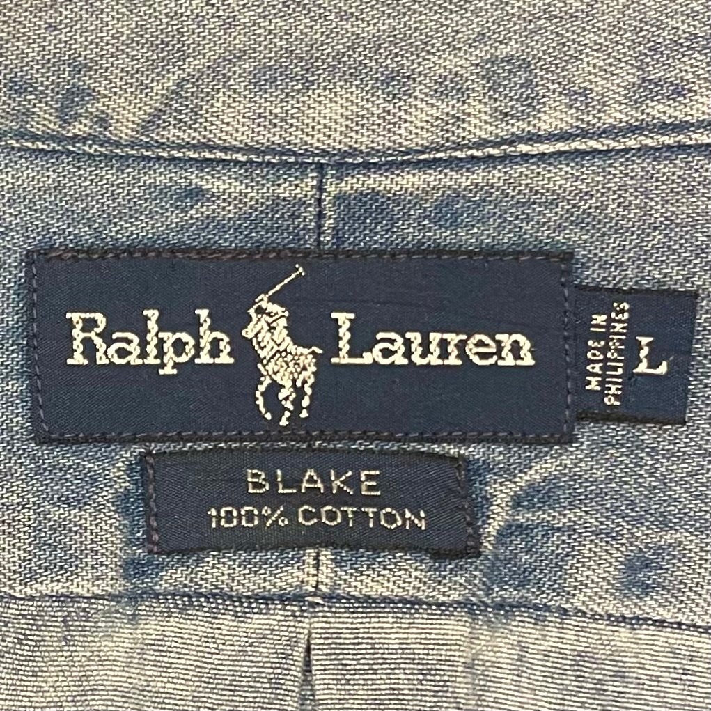 90s ポロラルフローレン BLAKE 半袖 デニム シャツ グランジ 90s ポロラルフローレン BLAKE 半袖 デニム シャツ グランジ