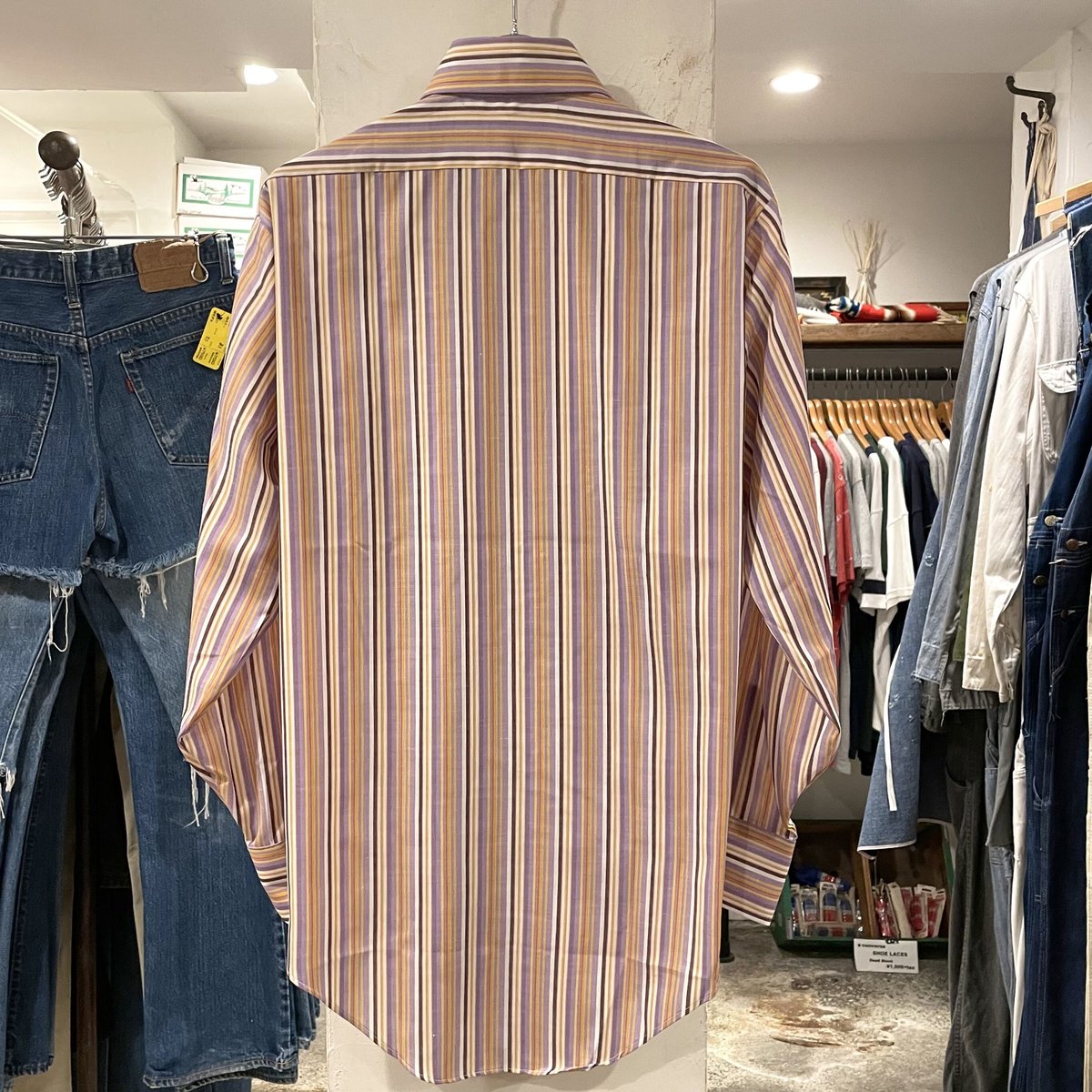 Kent Collection by Arrow ストライプ柄 ロングスリーブシャツ DEAD