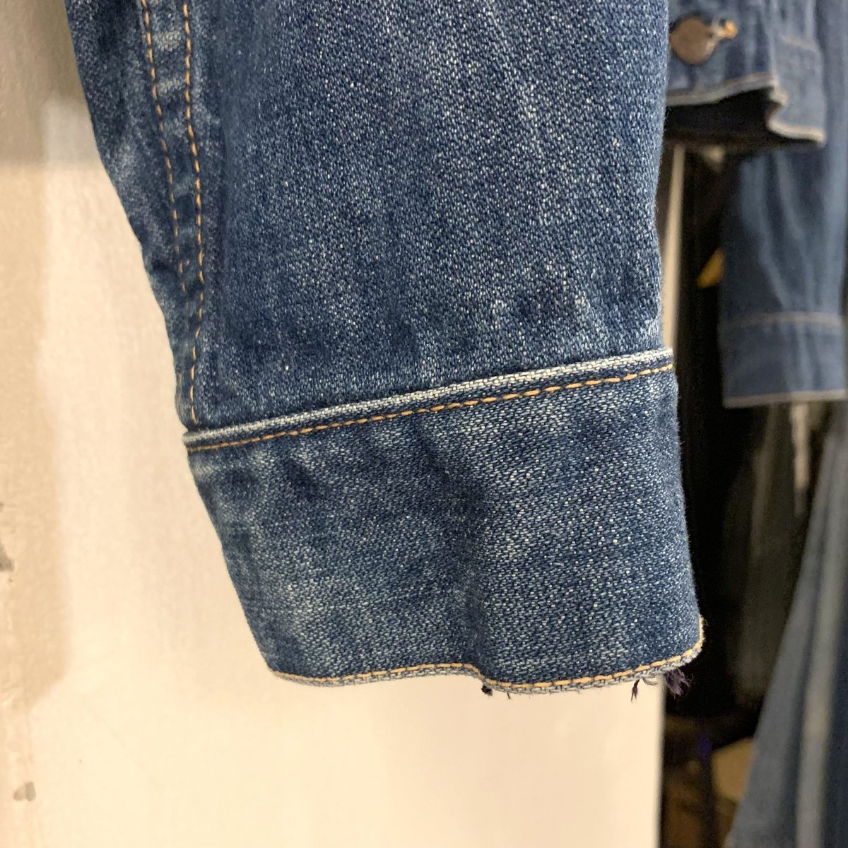 70s Wrangler ラングラー 124MJ デニムジャケット 黒タグ USA製 70s Wrangler ラングラー 124MJ デニムジャケット 黒タグ USA製