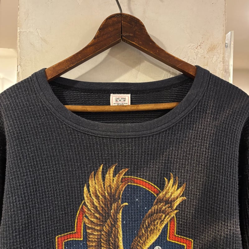 K*n様 3D EMBLEM 80s XL ブラック 80s 3D EMBLEM HARLEY-DAVIDSON L/S サーマル USA製 ハーレ