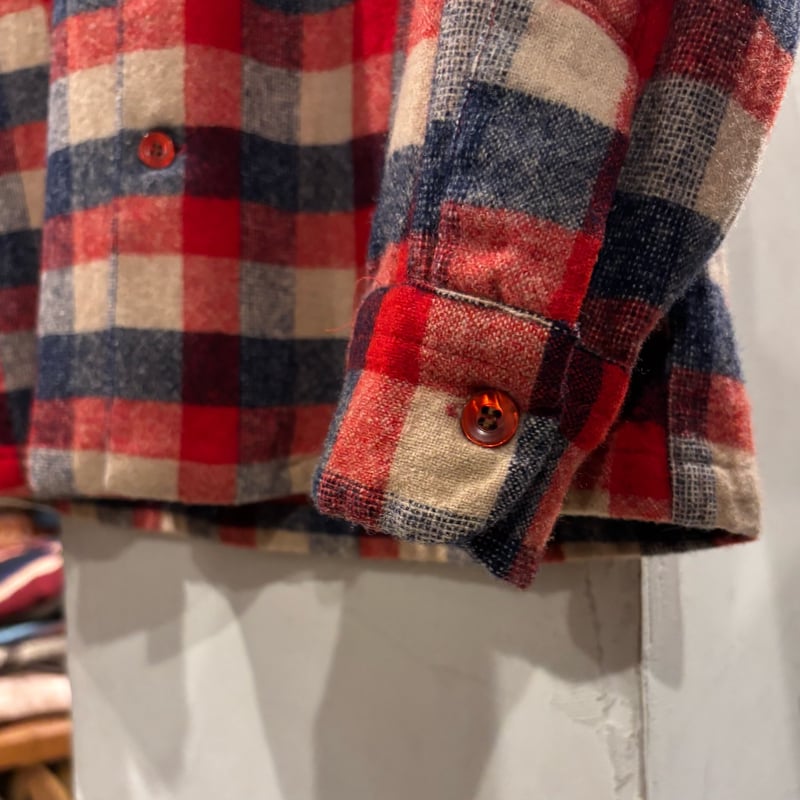 70s PENDLETON ペンドルトンウールシャツ ボードシャツ usa製 70s USA製 PENDLETONペンドルトン タータンチェック ボタン