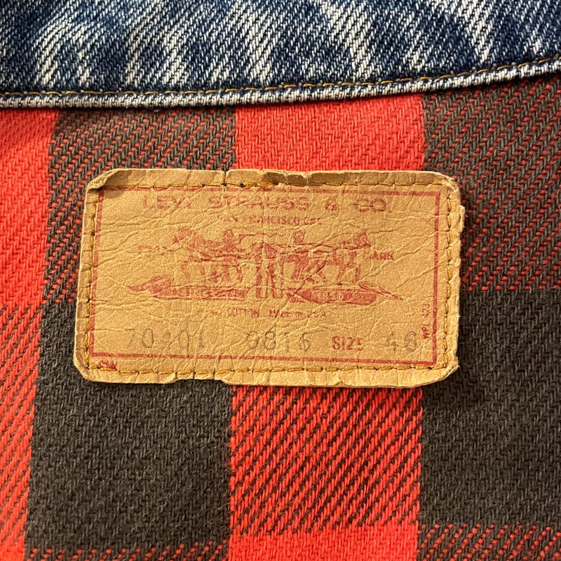 80s Levi's 70401-0816 リーバイス デニムジャケット ネル