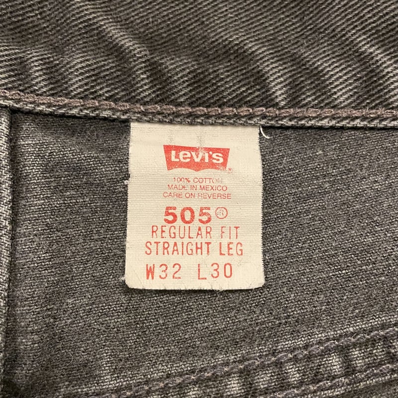 Levi's 505-0260 リーバイス 後染めブラックデニム ボタン裏411 2000年
