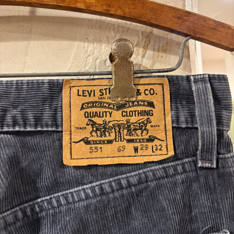 90s Levi's 551 コーデュロイパンツ ユーロ リーバイス ネイビー系 29