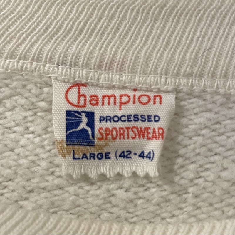 Champion ヴィンテージスウェット 3段染み込みプリント 小文字ランタグ ...