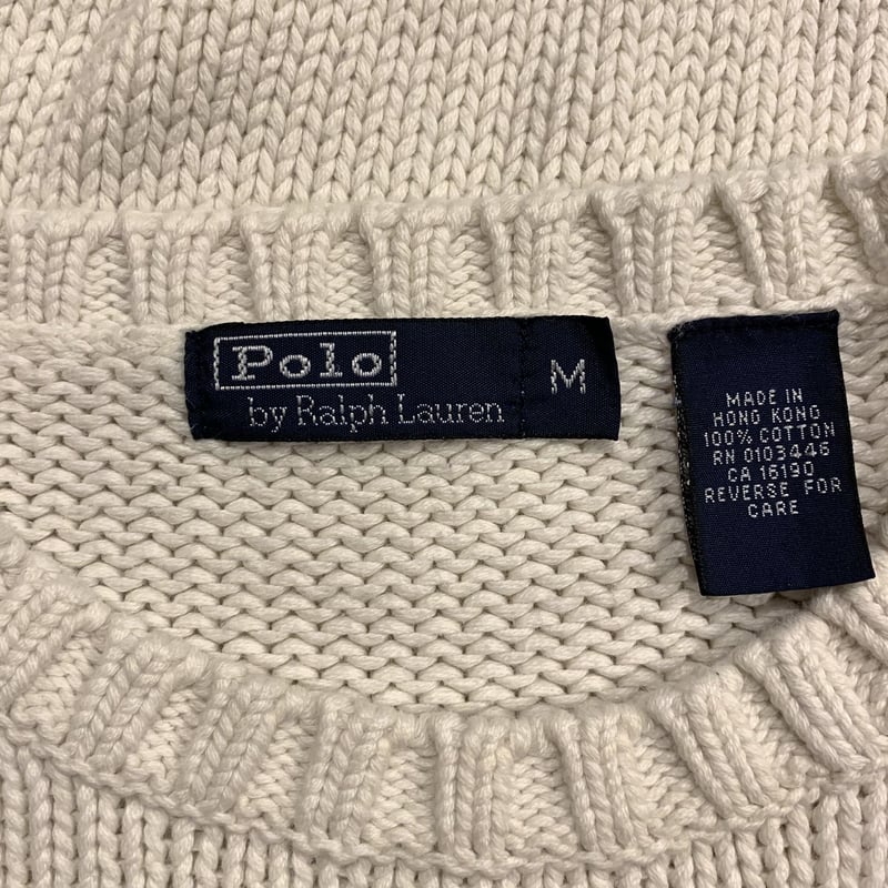 80s POLO by Ralph Lauren コットンニット 星条旗 ラルフローレン KI