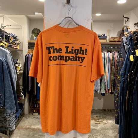 90s　FRUIT OF THE LOOM 　ショートスリーブ Tシャツ　USA製　オレンジT　イベントT　(S2364)
