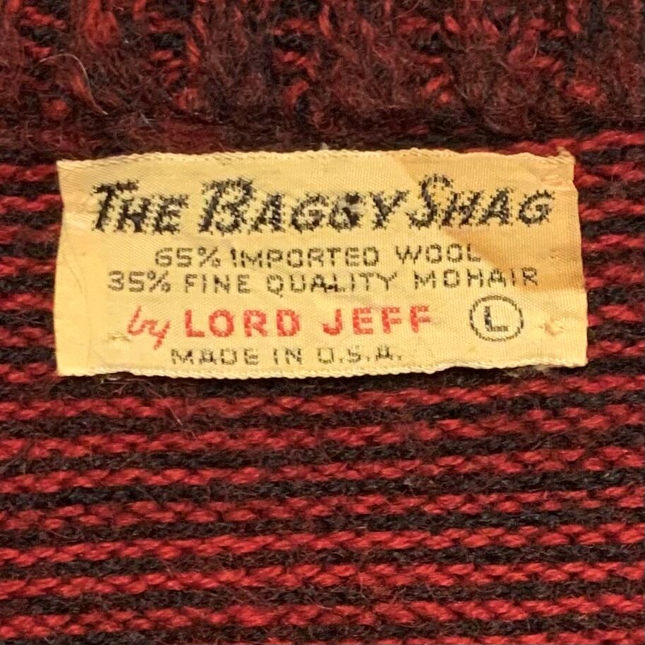 60s THE BAGGY SHAG by LORD JEFF Vintage Mohair