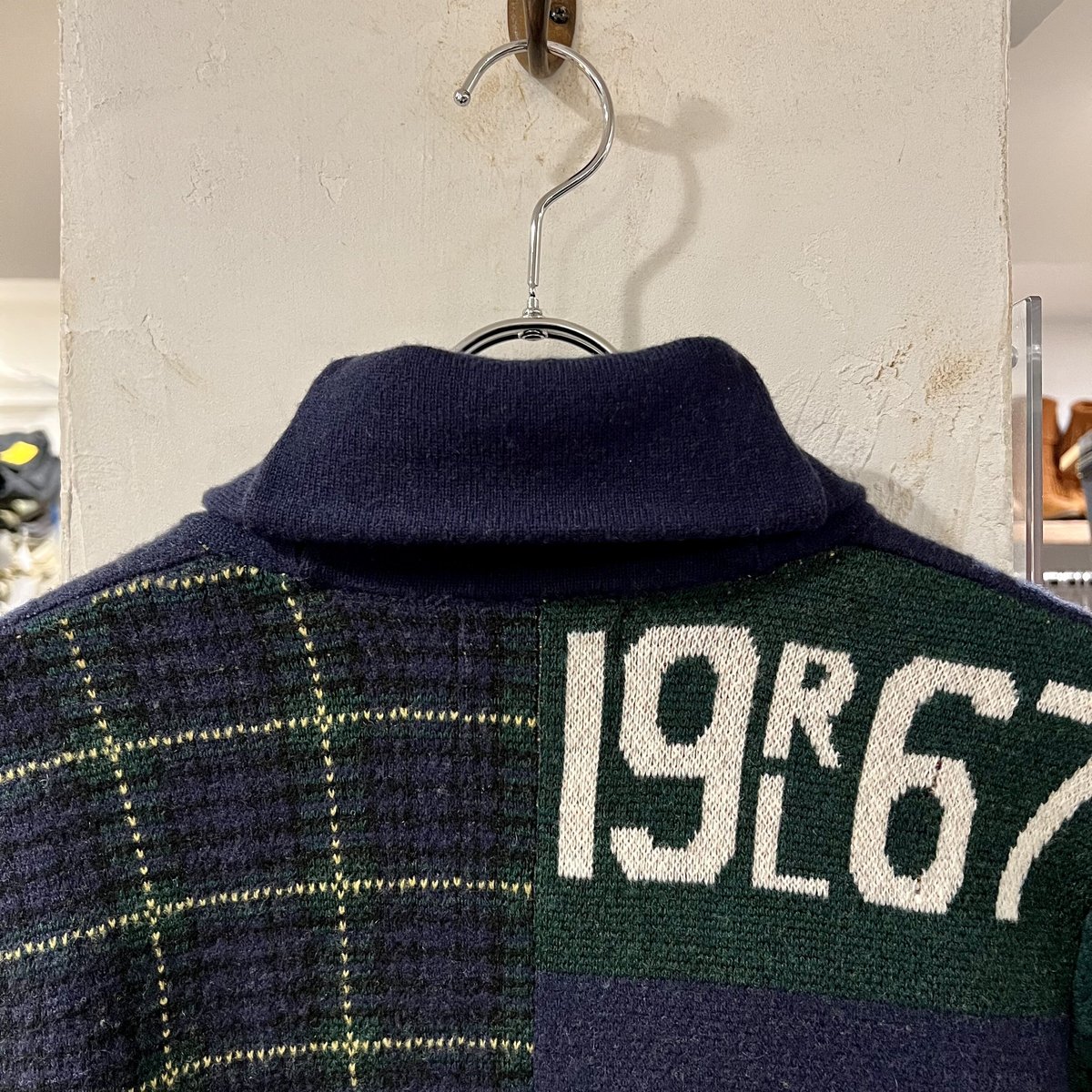 POLO RALPH LAUREN ショールカラーニットカーディガン パッチ