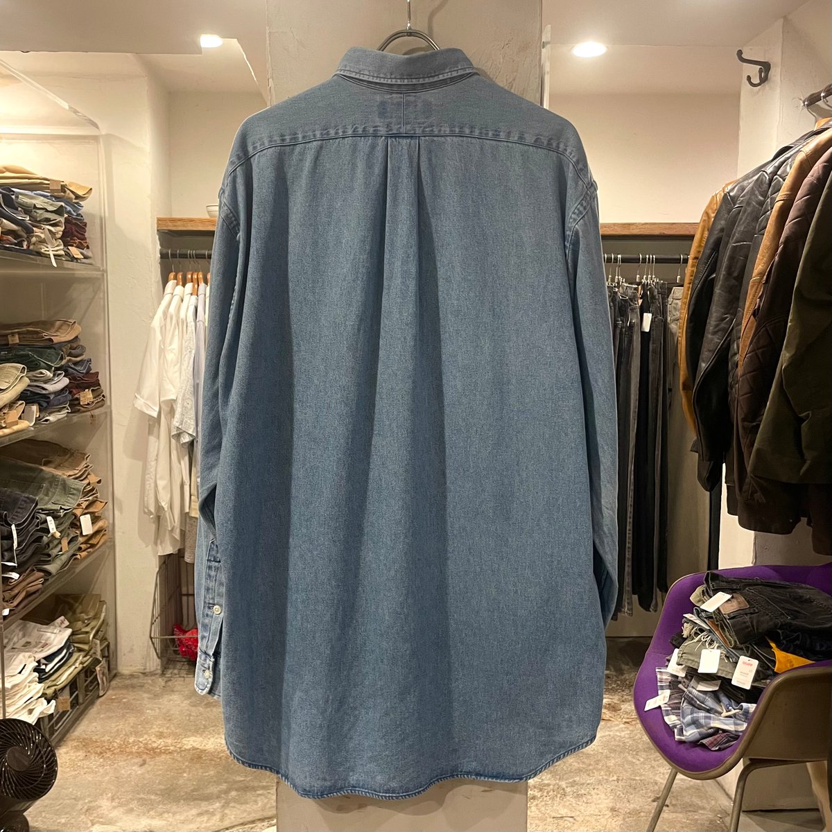 Ralph Lauren BLAKE デニムボタンダウンシャツ 半袖 90s】ポロラルフローレン BLAKE 半袖 デニム ボタンダウンシャツ