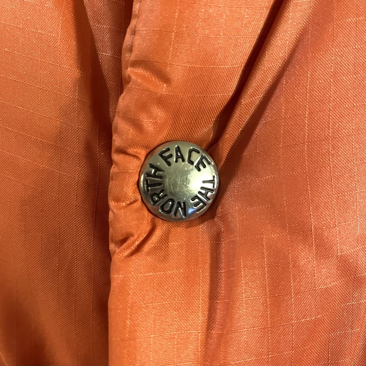 70s THE NORTH FACE ダウンベスト 茶タグ オレンジ USA製 ノース