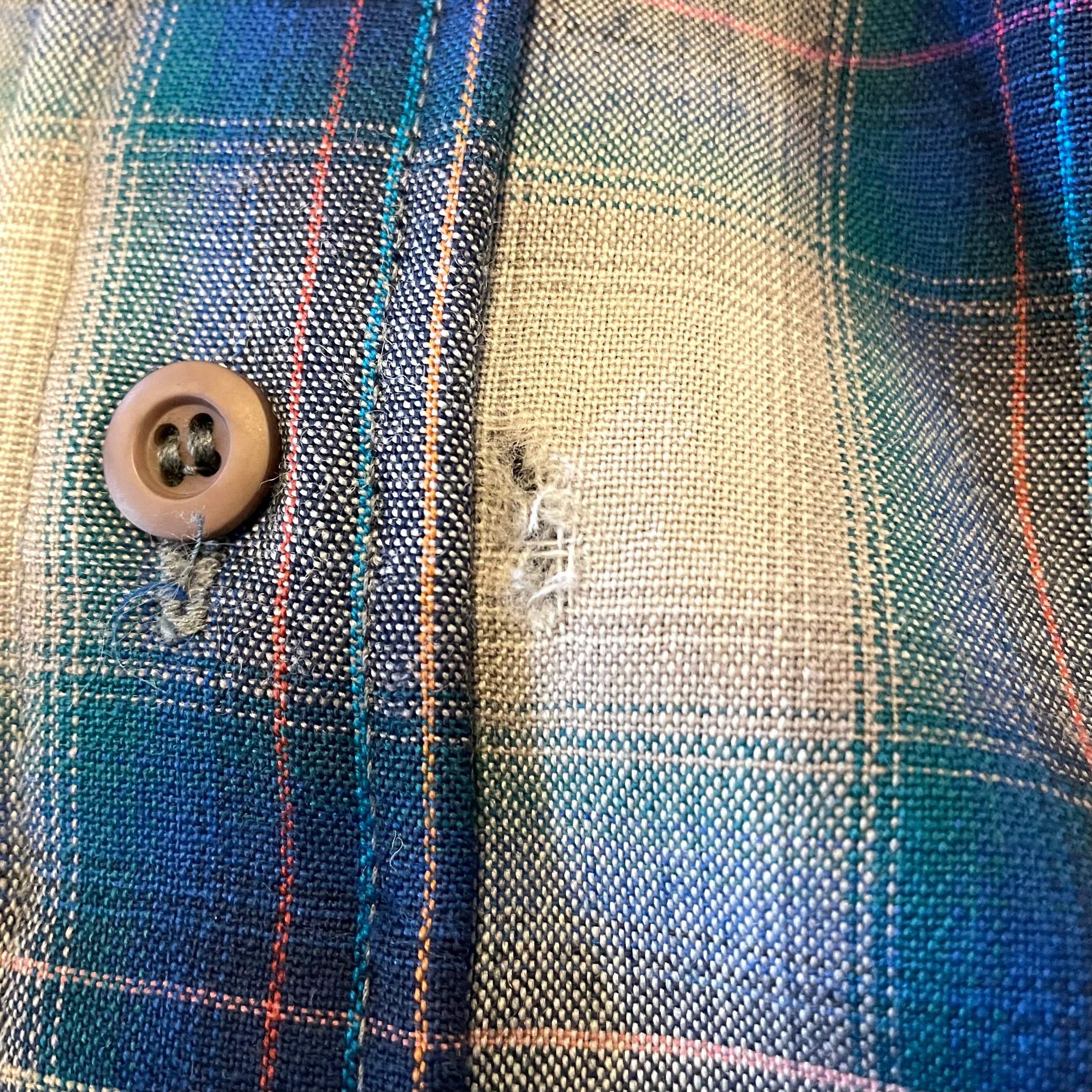 70s PENDLETON L/S ウールシャツ M USA製 オンブレチェック ペン