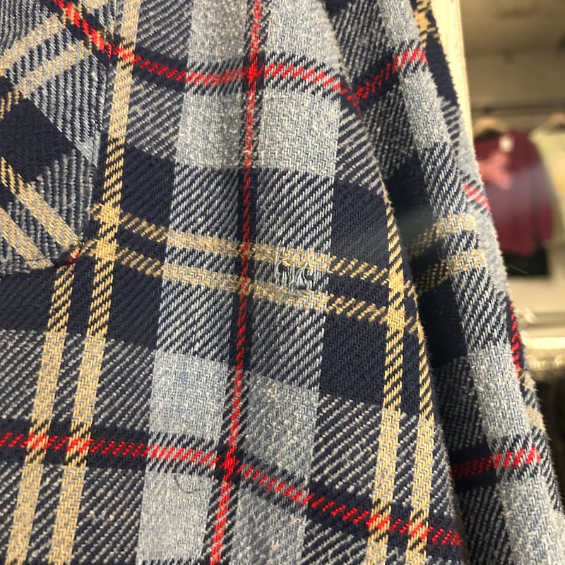 70s BIG MAC L/S ネルシャツ Size M 単色タグ ビッグマック (S4617