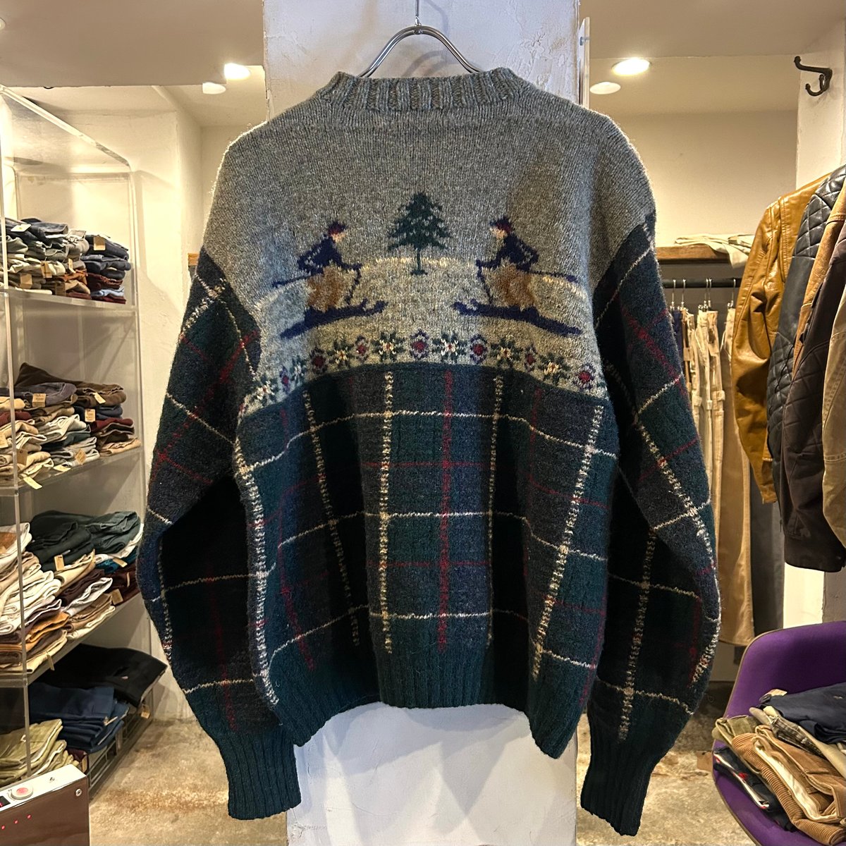 Polo Ralph Lauren スキー柄ニット M 古着】POLO BY RALPH LAUREN ニット スキー柄 | Cartman's Shop