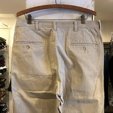 90s　Polo by Ralph Lauren　ポロチノ　ラルフローレン　チノパン　ベージュ　TALONジップ　33×33　USA製　(S3967)