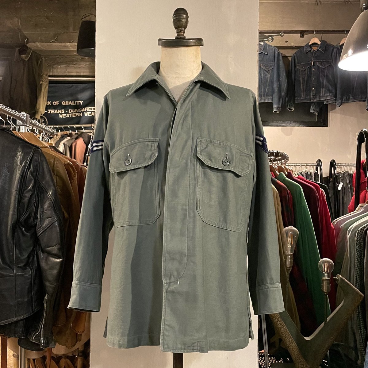 50s USAF ユーティリティシャツ セージグリーン fit=scale-down,w=1200