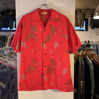 50s　Reet　Vintage Hawaiian Shirt　ハワイアンシャツ　オープンカラー　ボックスシルエット　USA製　(S2259)