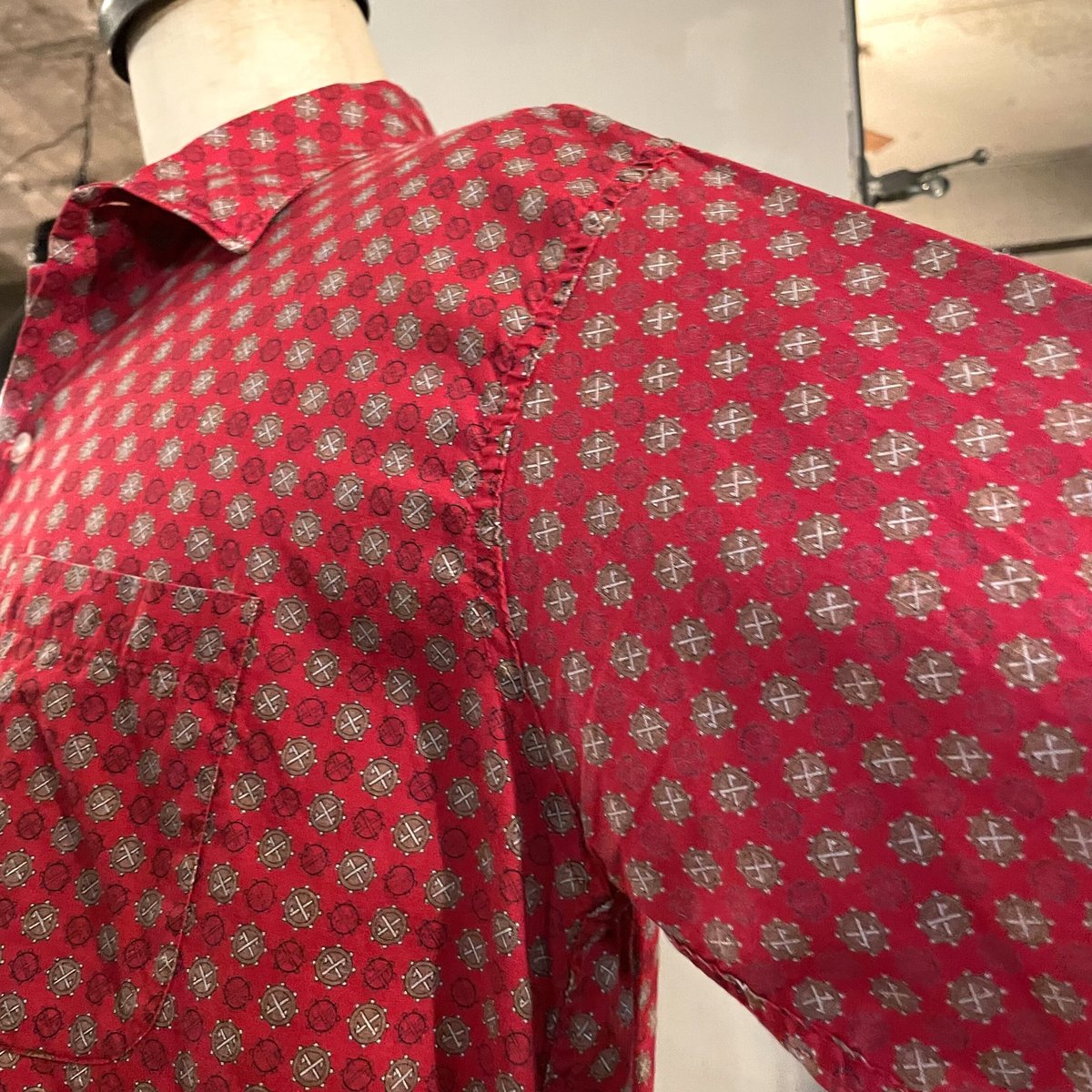 60s CAMPUS Vintage Shirt コットンシャツ USA製 総柄 ボックス ...