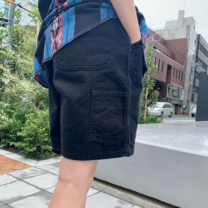 Carhartt ペインター ハーフパンツ ダック地 黒 ショーツ 短パン Carhartt ペインター ハーフパンツ ダック地 黒 ショーツ 短パン