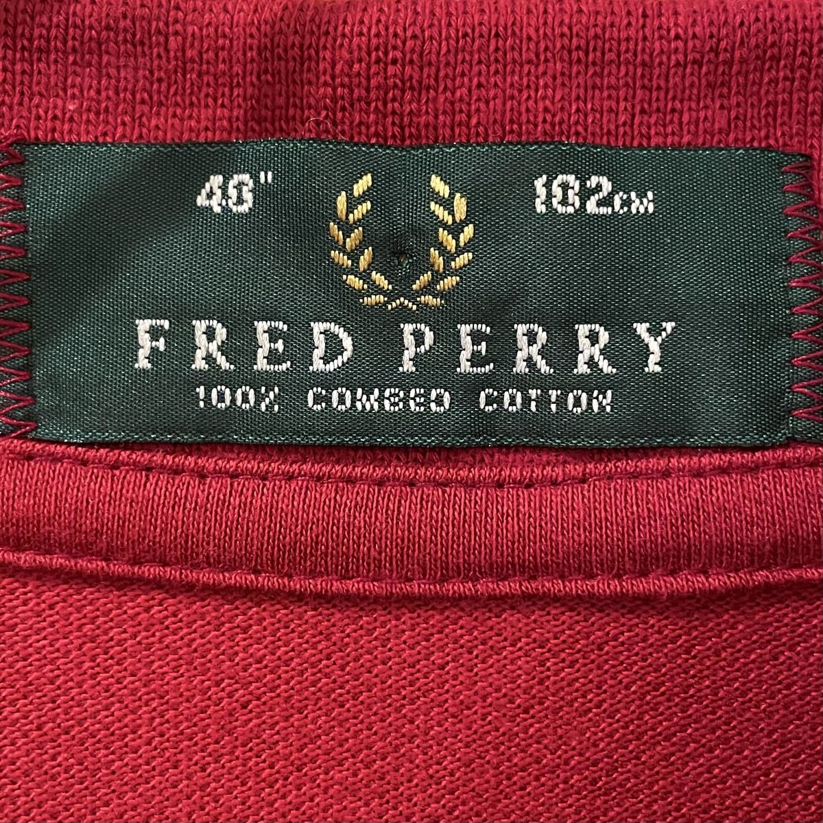 FRED PERRY ショートスリーブポロシャツ ワインレッド色