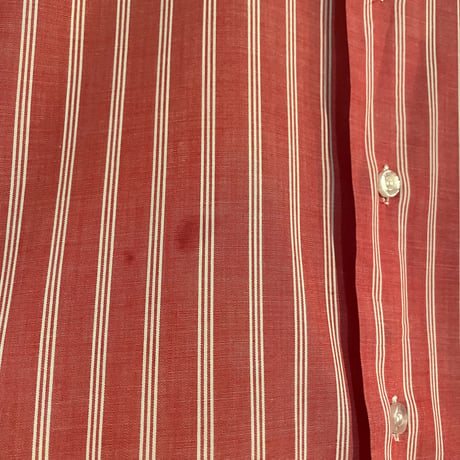 60s　ARROW　Vintage L/S Stripe Shirt　ロングスリーブ　ストライプシャツ　USA製　ヴィンテージシャツ　(S2570)