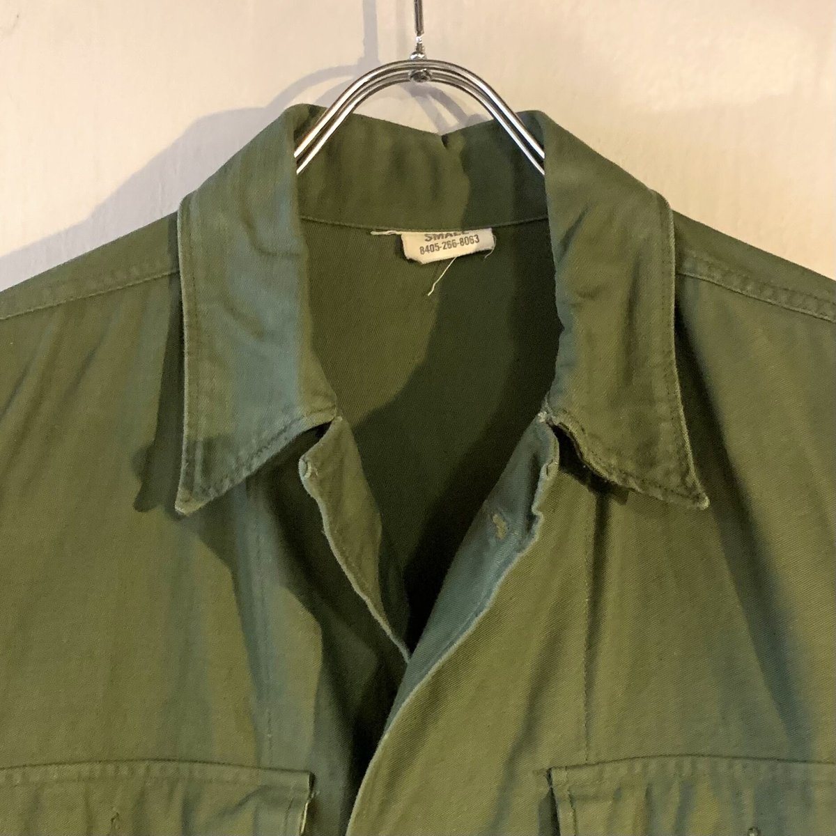 60's ユーティリティシャツ COTTON SATTEN OG107 60s US ARMY ユーティリティシャツ 筒袖 OG107 COTTON SATTEN S