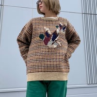 Ralph Lauren 　Bergdorf Goodman　千鳥格子柄　ウールニット　ラルフローレン　(S1809)