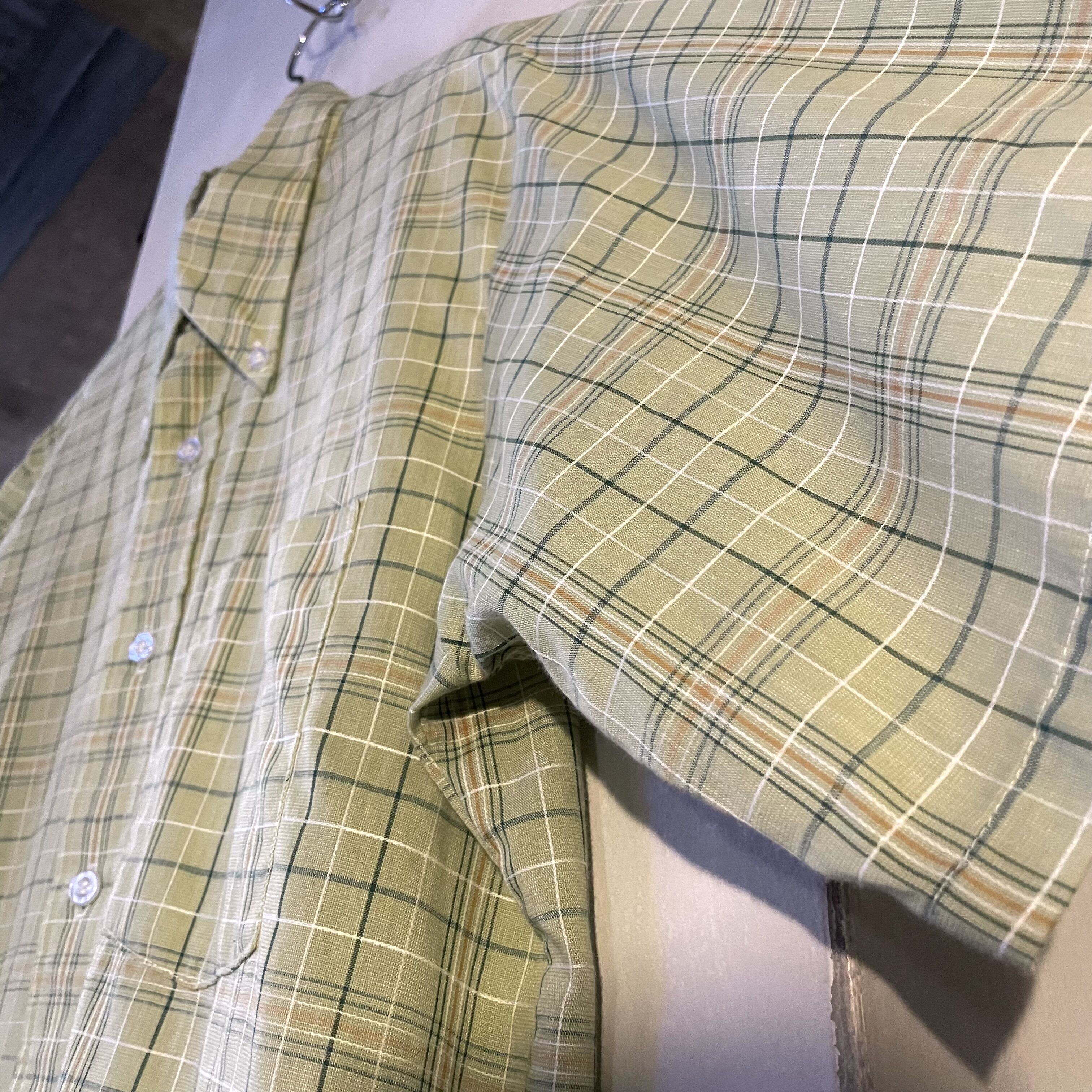70s TOWNCRAFT S/S ボタンダウンシャツ チェック柄 USA製 JC Penny