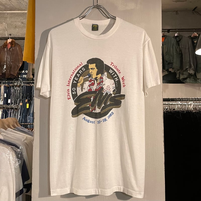 80s JERZEES S/S Tシャツ Elvis USA製 Size L エルビスプレスリ