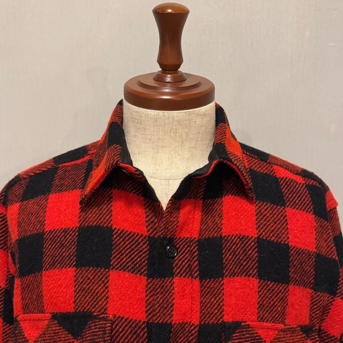 60s PowrHouse L/S Vintage Wool Shirt USA製 マチ付き
