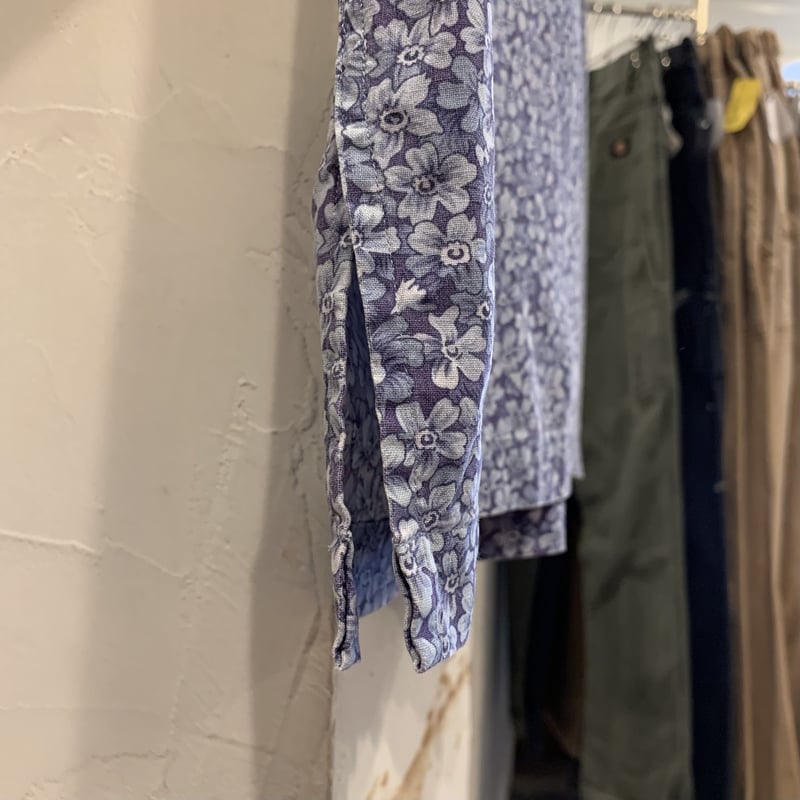 90s Ralph Lauren　　オープンカラーシャツ　ブラック　花柄 90s Polo by Ralph Lauren オープンカラーシャツ 総柄 ショート