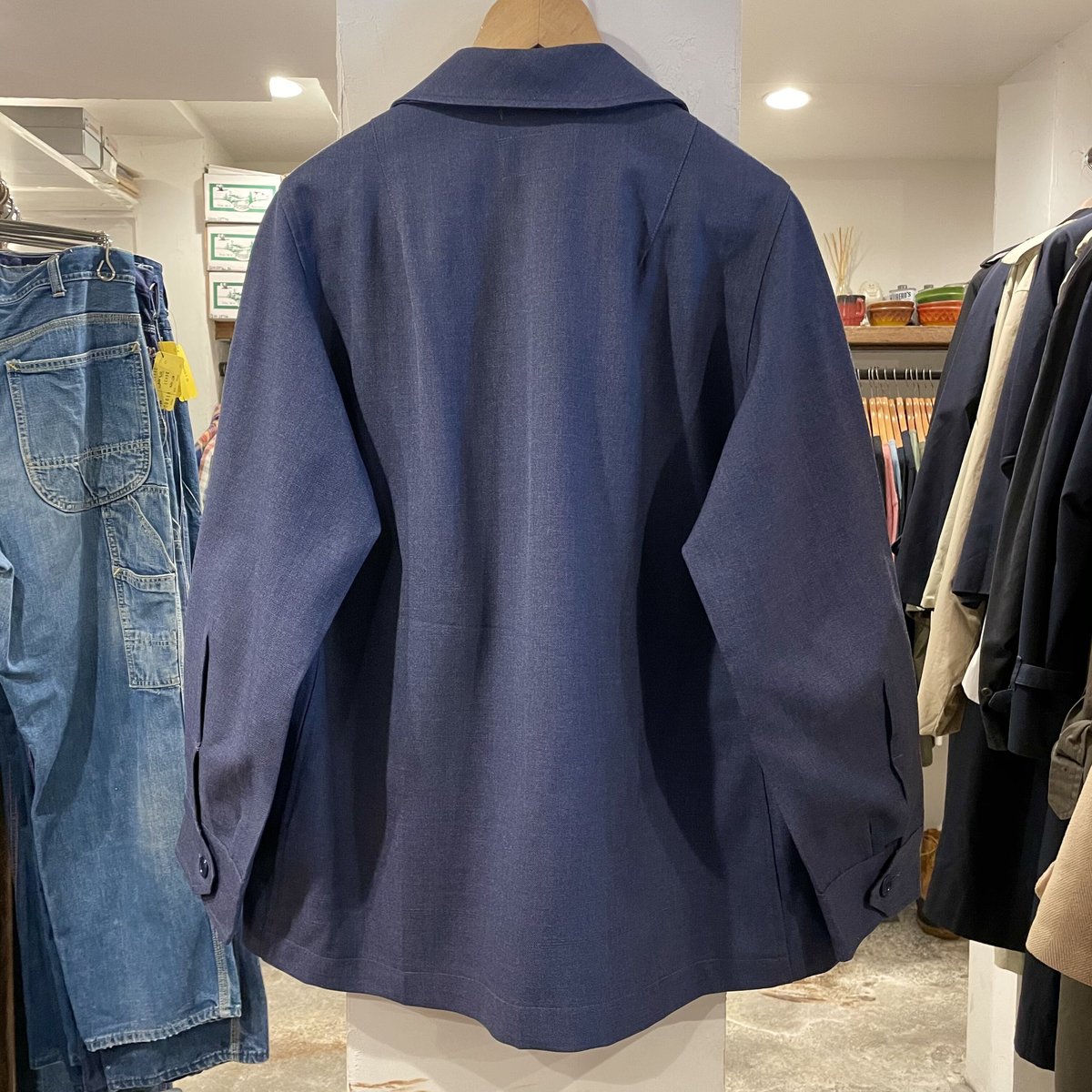 50s 米軍実物 A-1A フライングシャツ LARGE ネイビー　C926 US AIR FORCE 50s SHIRT FLYING HEAVY TYPE A-1A