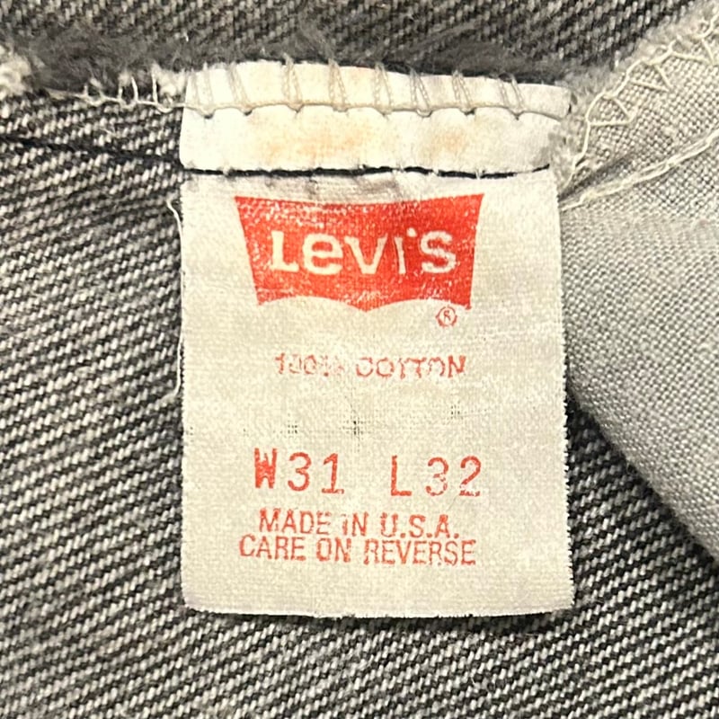 90s Levi's 40550 4158 リーバイス 先染め ブラックデニムパンツ 31×3