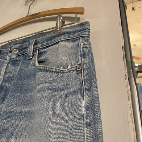 80s　Levi’s 501 0115　デニムパンツ　33×33　ナイロンフットボタン　USA製　1988年　(S3498)