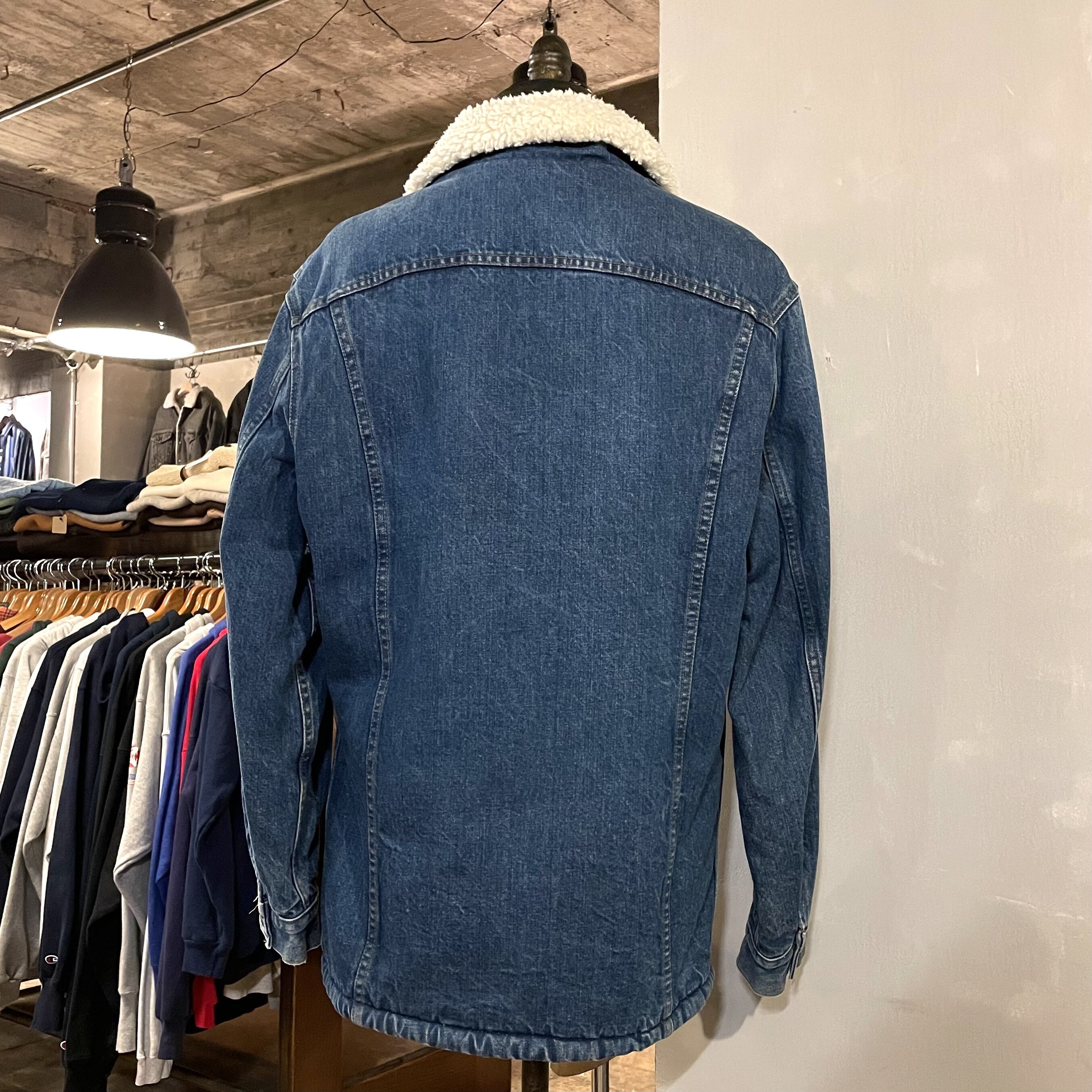 80s Levi's 71605-0217 デニムボアジャケット ロング丈 USA製 リーバイ