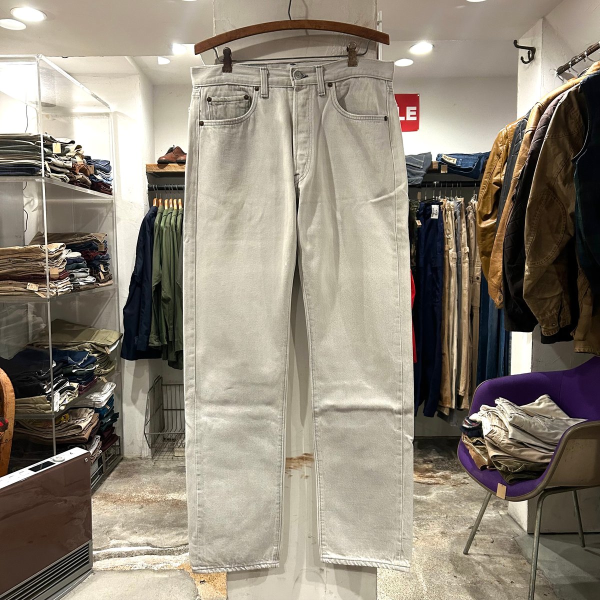 80s Levi's 501 0657 リーバイス カラーデニムパンツ グレー 32 80s Levi's 501 0657 リーバイス カラーデニムパンツ グレー 32