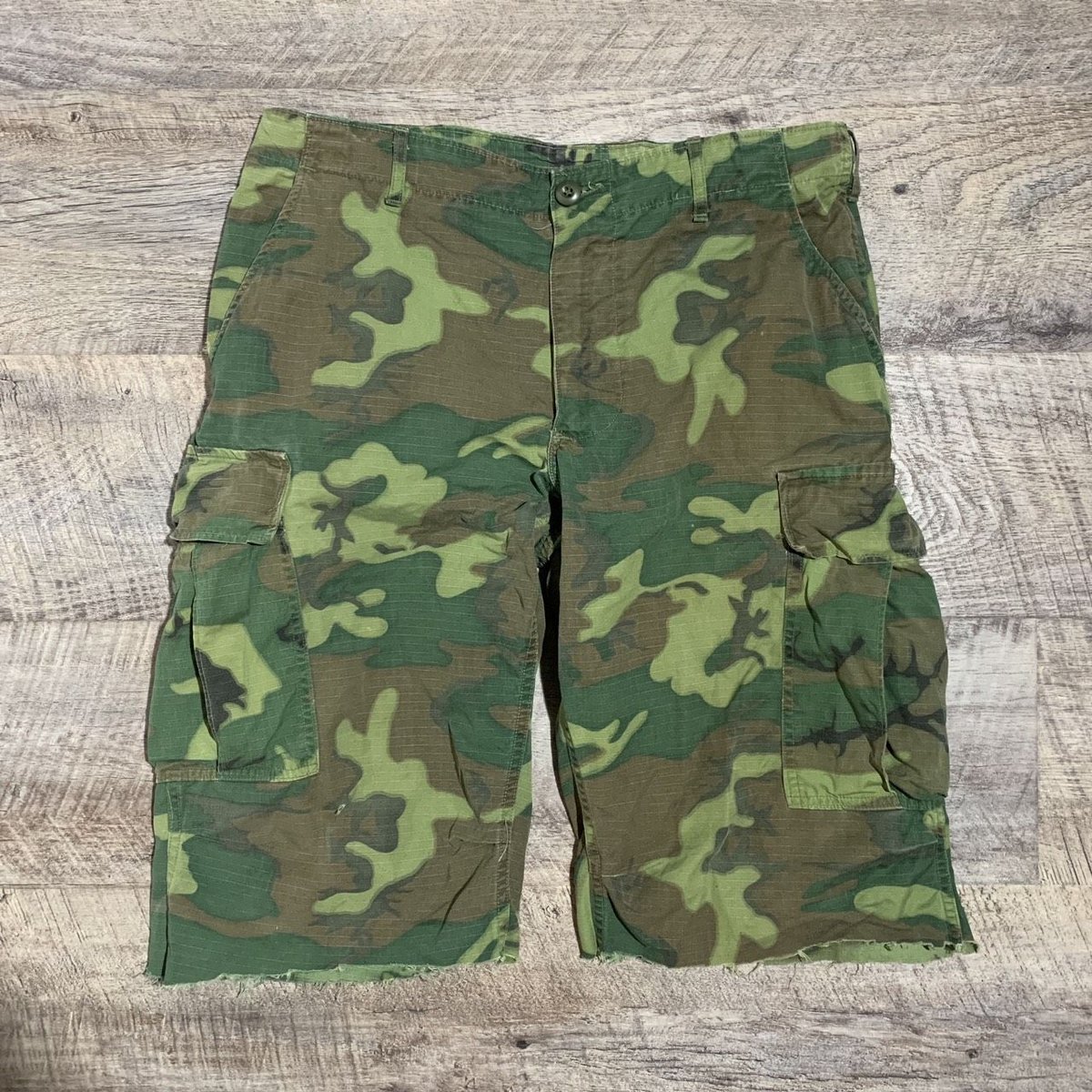 60s US ARMY ジャングルファティーグパンツ L-S カモフラ US ARMY 60s ジャングルファティーグパンツ カットオフ | DUFF