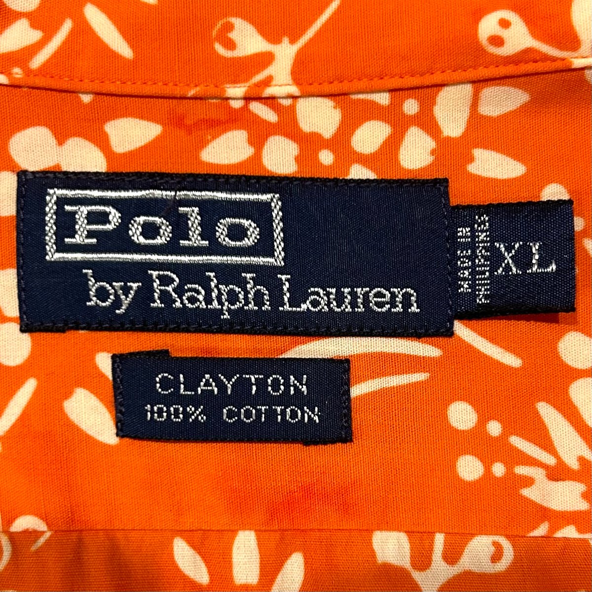 ラルフ オープンカラー　黒 CLAYTON XXL AH ssz ベルベルジン 90s Polo by Ralph Lauren CLAYTON S/Sオープンカラーシャツ