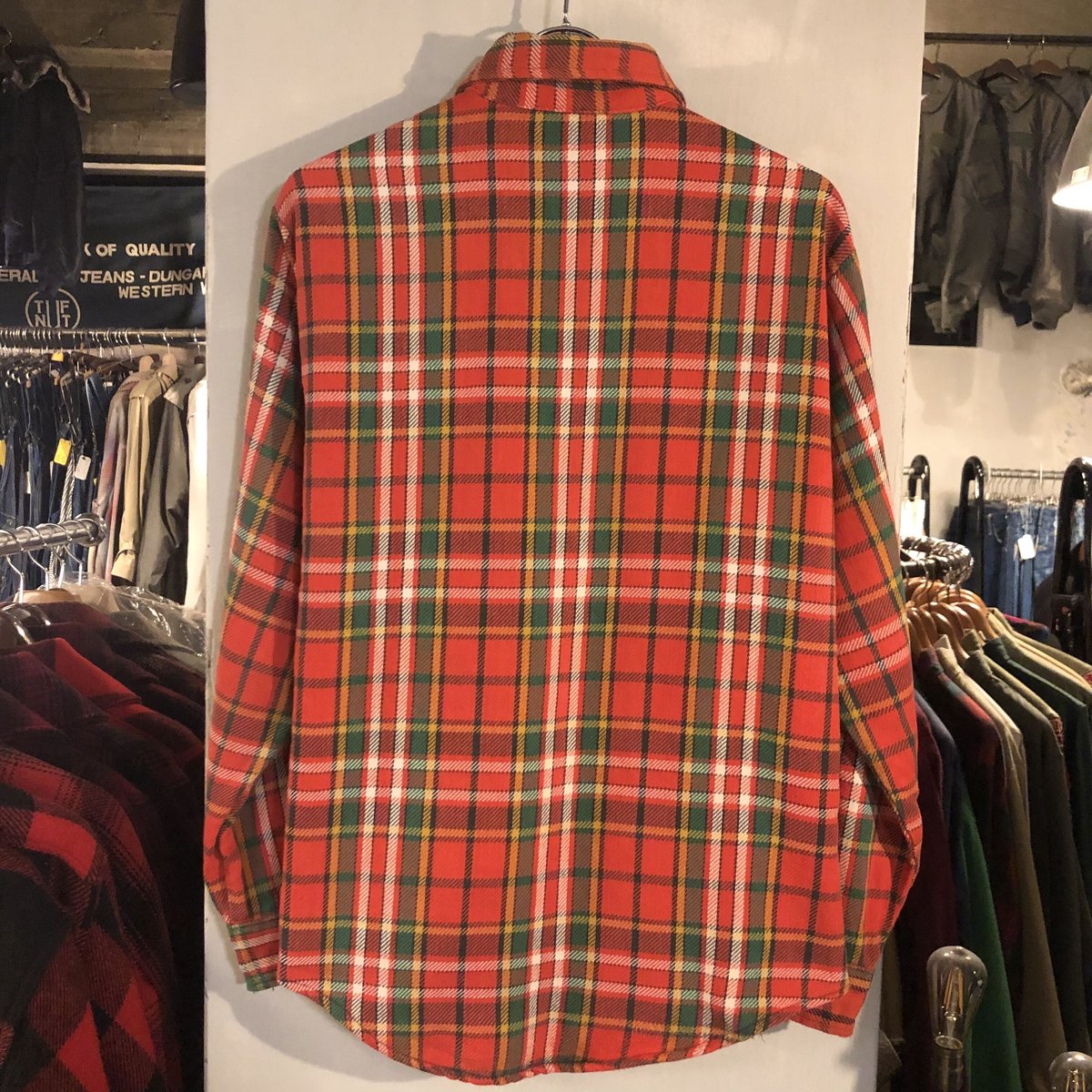 フ*カ様 60's 70's BIG INDIAN 長袖チェックネルシャツ　マチ フ*カ様 60's 70's BIG INDIAN 長袖チェックネルシャツ マチ 60's 70's