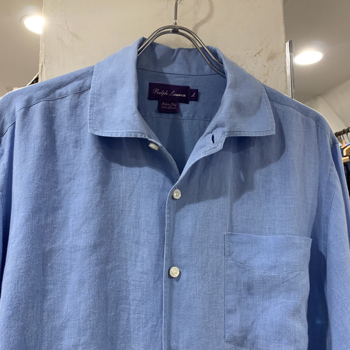 Ralph Lauren L/Sリネンシャツ ラルフローレン パープルレーベル Ralph Lauren L/Sリネンシャツ ラルフローレン パープルレーベル