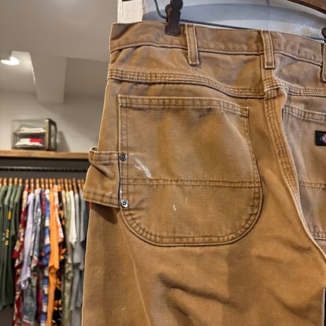 Dickies　ダック地　ペインターパンツ　ディッキーズ　ワークパンツ　ブラウン　雰囲気系　33×31 　(S5464)