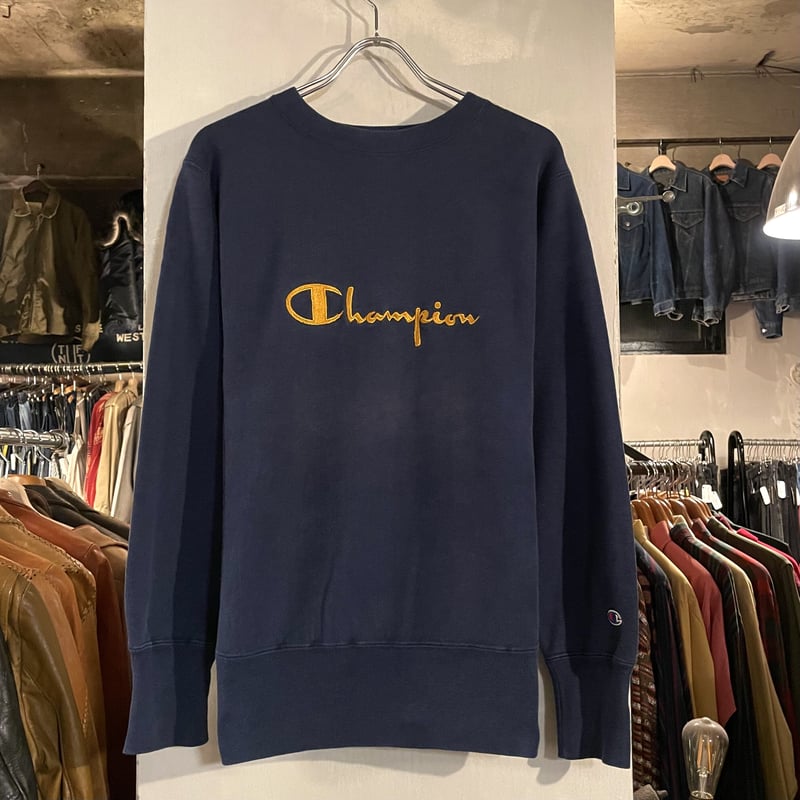 90s Champion リバースウィーブ REVERSE WEAVE USA製 ネイビー チ