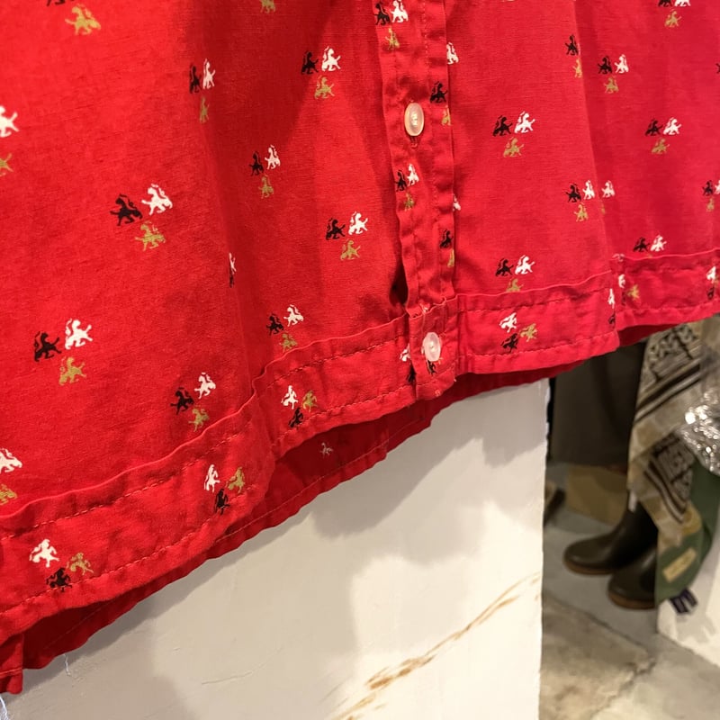 Bud Berma ボックスシルエット型 総柄シャツ ヴィンテージシャツ 50s